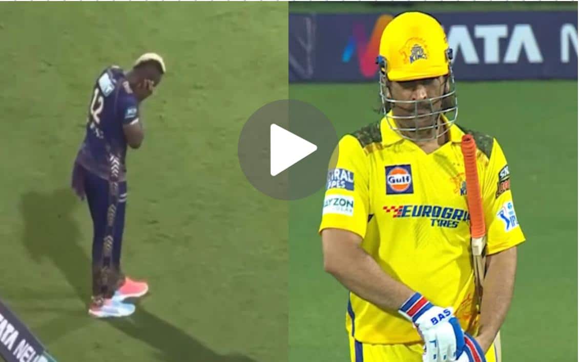 [Watch] Dhoni Chants Irk Andre Russell, Forces The KKR All-Rounder To Close His Ears